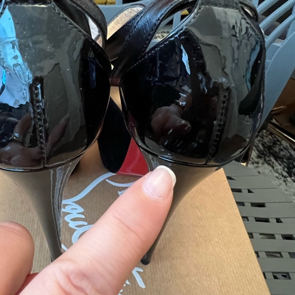 Christian Louboutin 35.5 Carlota Heel Strappy Red Sole Platform Pump - Picture 5 of 10